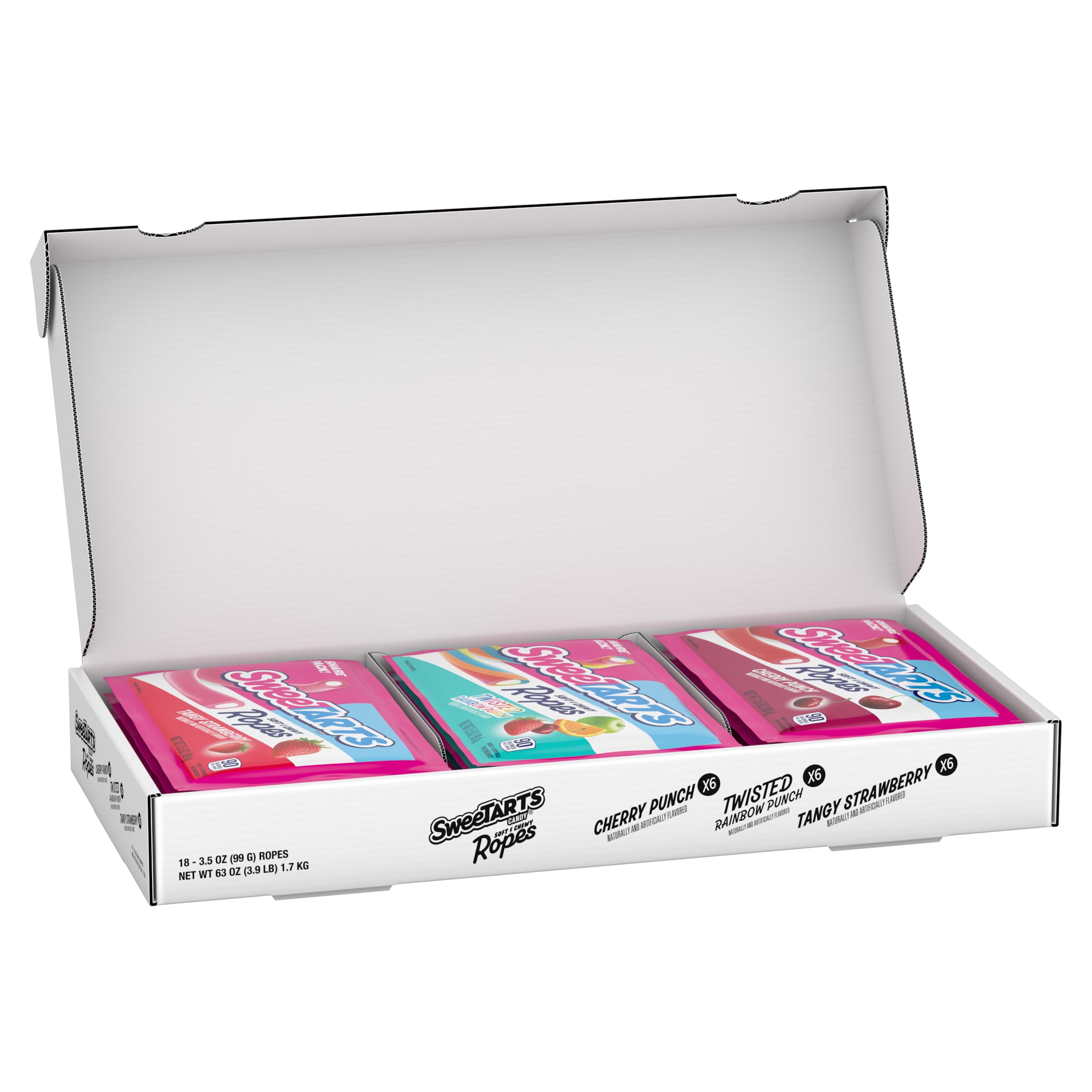 SweeTARTS Ropes Candy, Variety BCF26 Box, Soft and Chewy, 18 ...