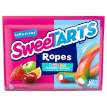SweeTARTS Soft & Chewy Ropes Candy, Twisted Rainbow Punch, 9 oz bag