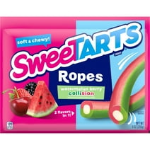 SweeTARTS Soft & Chewy Ropes Candy, Watermelon Berry Collision, 9 oz