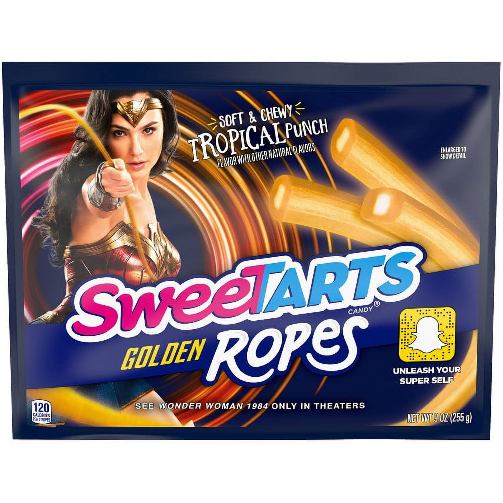 Sweastart Ropes SweeTARTS Tropical Punch Golden Ropes Soft & Chewy Ropes Candy Bag, 9 ...