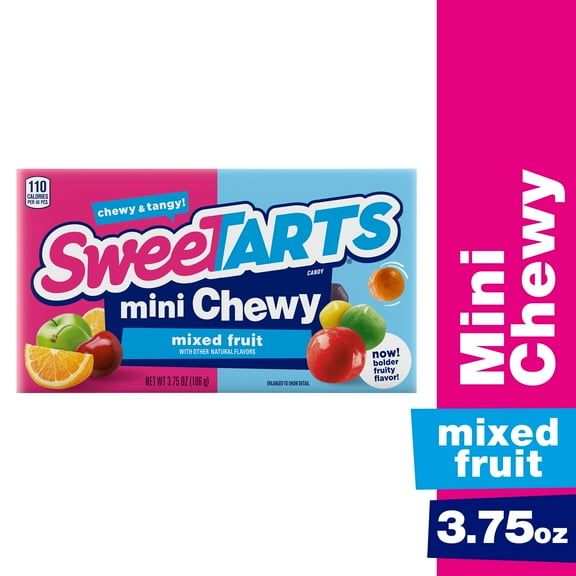 SweeTARTs Mini Chewy Mixed Fruit Candy, 3.75 oz box_Pack of 4