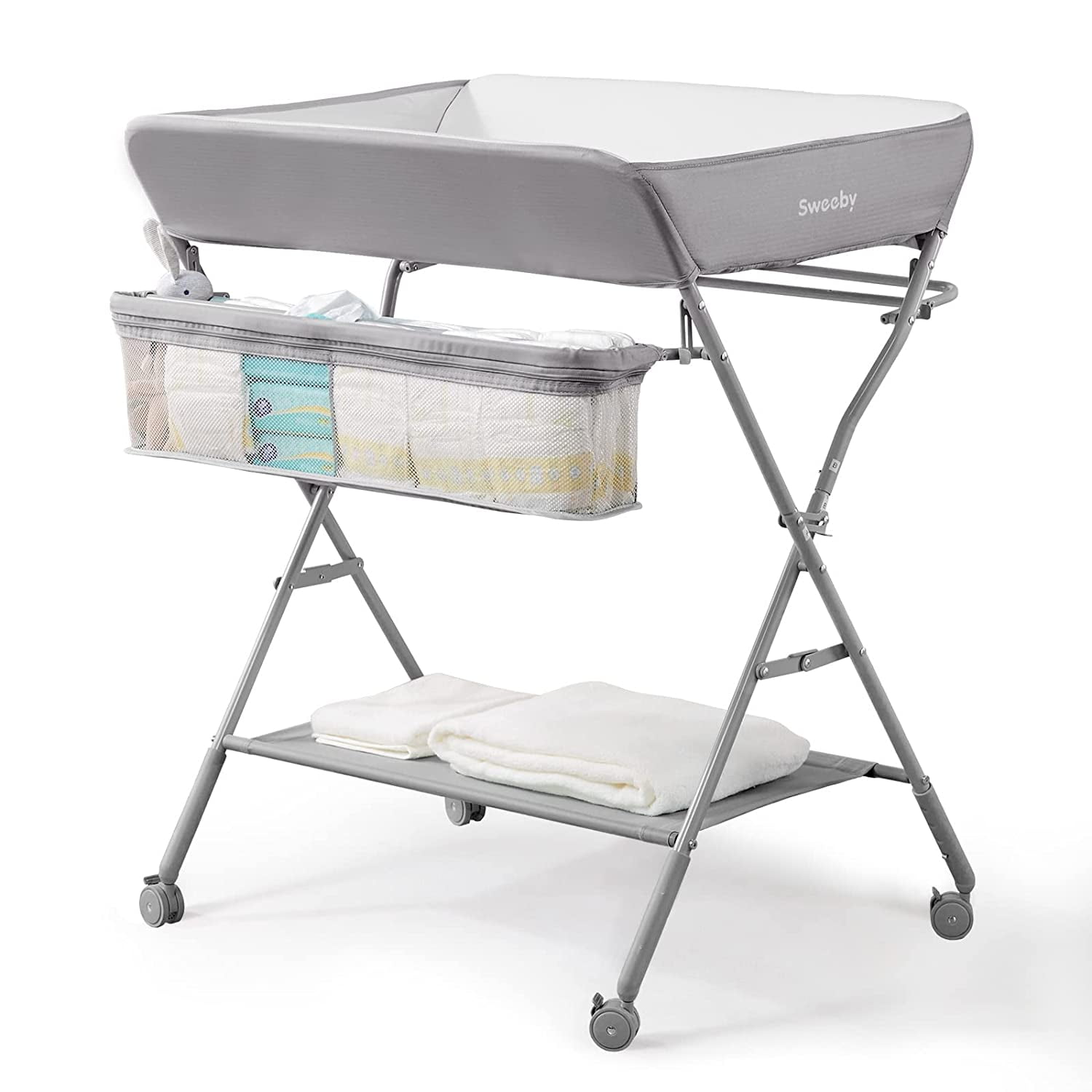 Sweeby Infant Changing Table with Changing Pad Changing Table Portable