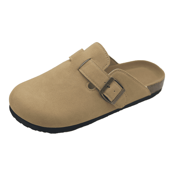 Sweechee Women's Cork Soft Footbed Clogs, Comfortable Slides Shoes for Women，Size 8，Camel
