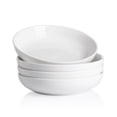thumbnail image 1 of Sweejar Pasta Bowls, Ceramic Dinner Plates, 25oz Salad Serving Bowls for Soup, Dessert, Pizza, Fruit, Steak, Microwave Dishwasher Safe, Set of 4 （White）, 1 of 5