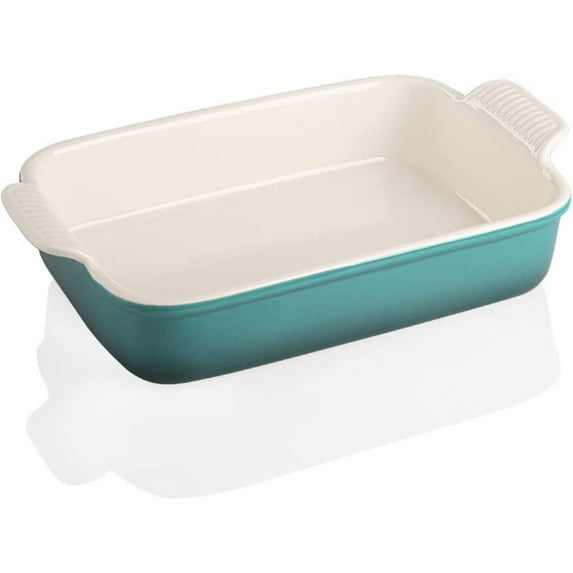 Sweejar Porcelain Baking Dish, Rectangular Bakeware Lasagna Pan, Casserole Dish for Daily Use, 13*9.6 inch ,Gradient Blue