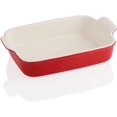 thumbnail image 1 of Sweejar Porcelain Baking Dish, Rectangular Bakeware Lasagna Pan, Casserole Dish for Daily Use, 13*9.6 inch ,Red, 1 of 6