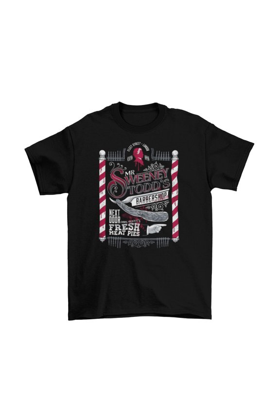 Sweeney Todd Barber of Fleet Street T-Shirt Unisex Cotton Meat Pie Sizes New