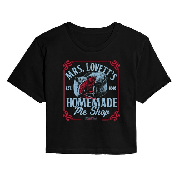 Sweeney Todd - Mrs Lovetts Pie Shop - Juniors Cropped Graphic T-Shirt