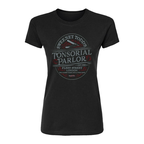 Sweeney Todd - Sign - Juniors Fitted Graphic T-Shirt