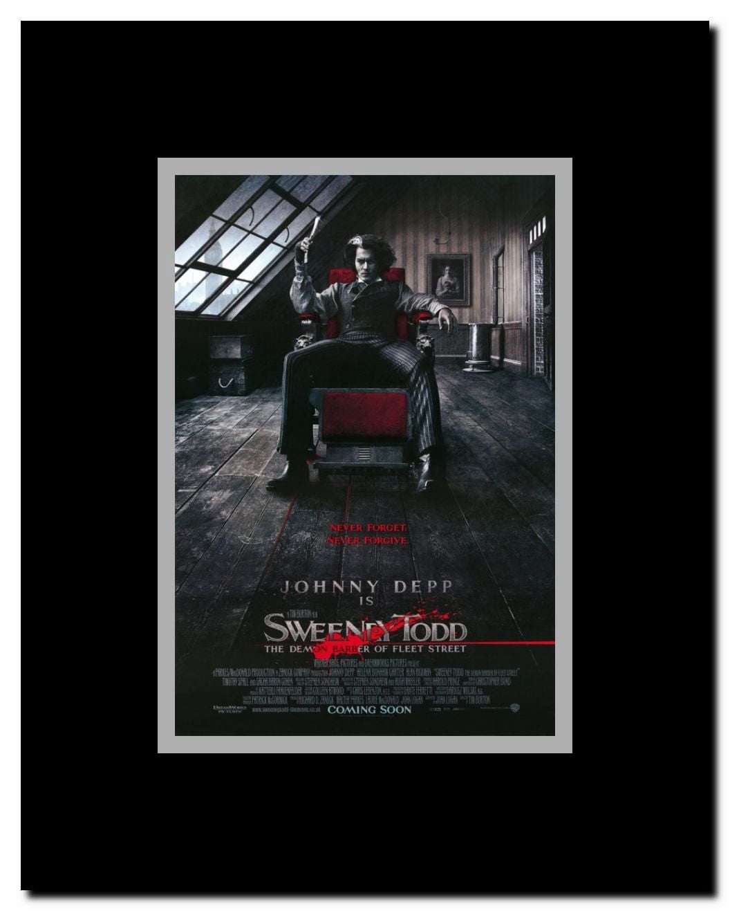 Sweeney Todd: The Demon Barber of Fleet Street Framed Movie Poster