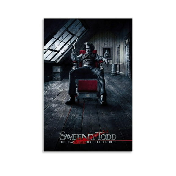 Sweeney Todd The Demon Barber of Fleet Street Movie Posters Canvas Art Posters for Room Aesthetic And Wall Art Picture Living Room Decor Poster