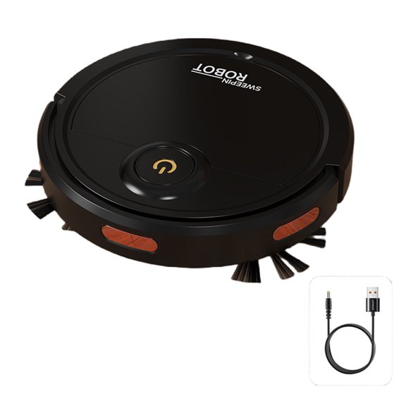 Sweeping Mopping Robot Vacuum Cleaners with USB Charging Thin Design Plastic Texture Suitable for Quiet Home Cleaning