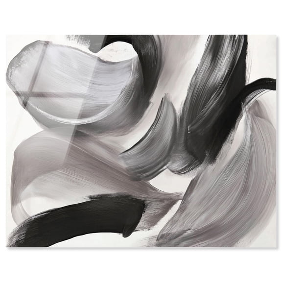 Sweeping Shadows I Acrylic Print Black Grey Art by Art Remedy, Ready to Hang, 20 x 16