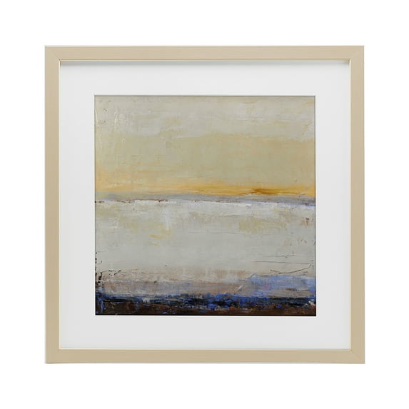 Sweeping Subtle Horizon Birch Framed Print Under Glass, design by Design Fabrikken