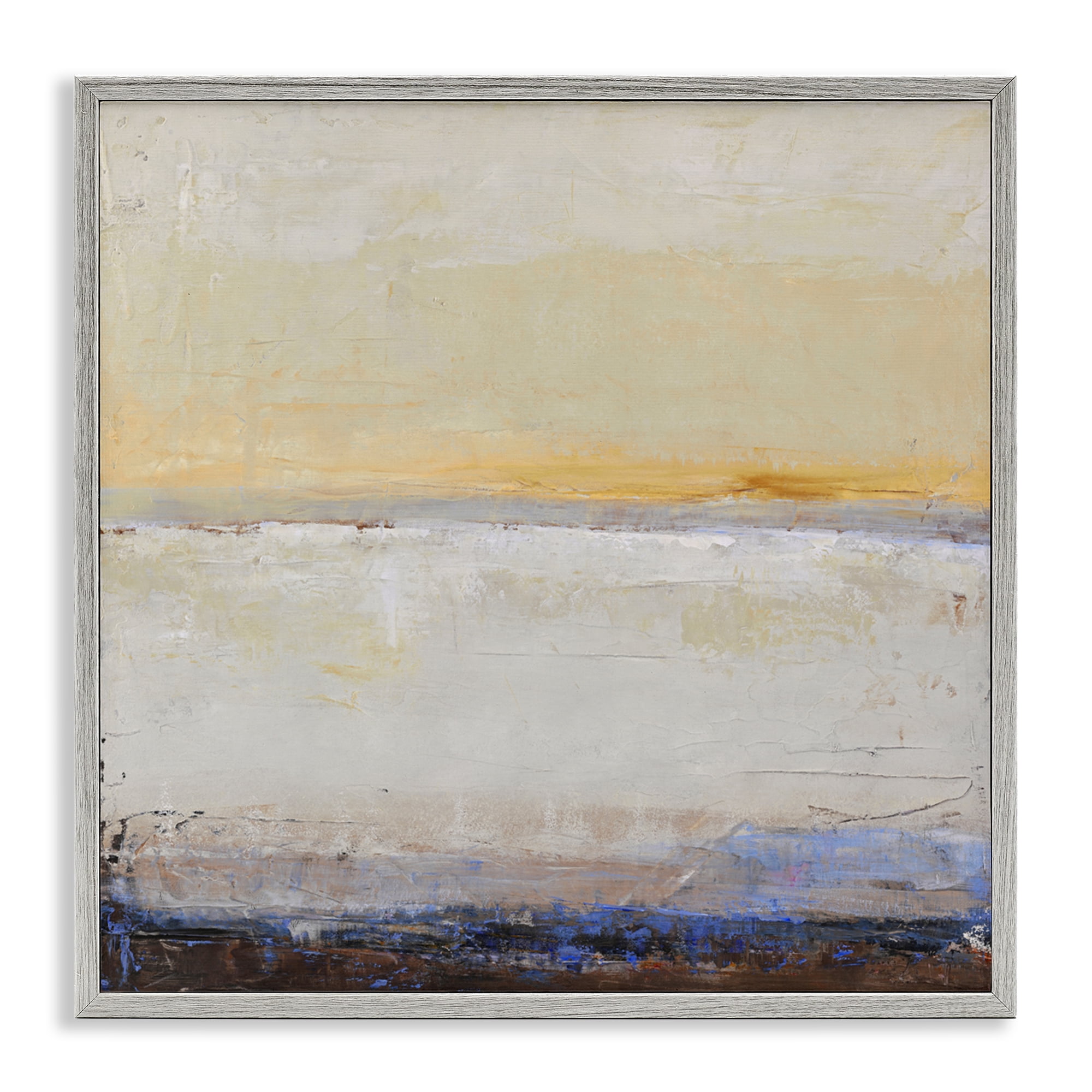 Sweeping Subtle Horizon Gray Framed Giclee Art, design by Design Fabrikken