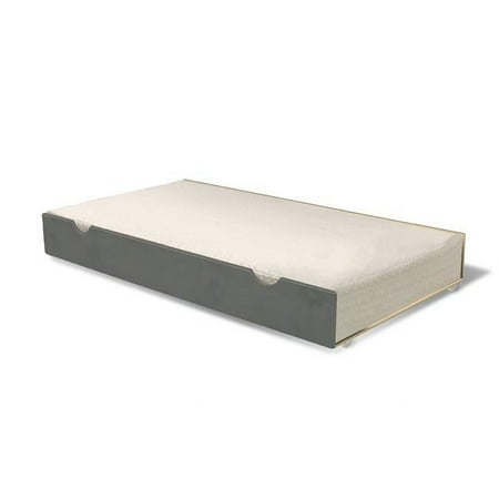 Sweeps Twin Size Trundle Bed Add-on For Bunk Beds, Gray
