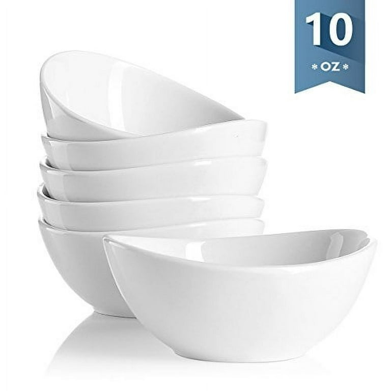Sweese Small Cereal Soup Bowls, 10 Ounce Sturdy Porcelain Bowl, Dishwasher  Microwave Safe, Portion Control Bowls for Ice Cream Dessert Rice, Set of 6