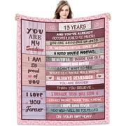 Sweet 13th Birthday Gifts for Girls Blanket 60"x50", Sweet 13 Gifts for Girls - Best 13th Birthday Gift Ideas - Funny Gift for 13-Year-Old Girl - 13th Bday Party Decorations for Women Blankets