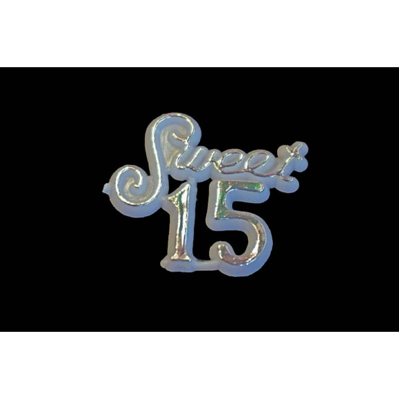 Sweet 15 Silver Plastic Charm (144 Pcs)