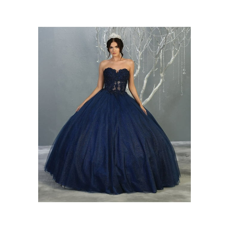Navy blue best sale sweet 16 dresses