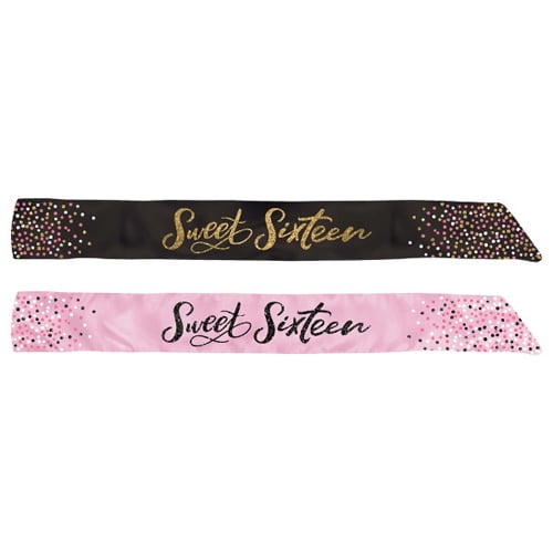 Sweet 16 'Blush' Reversible Sash (1ct)