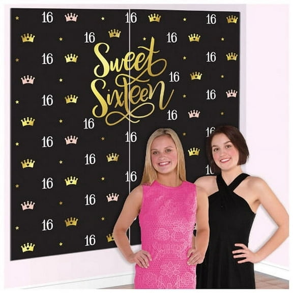 Sweet 16 'Blush' Selfie Wall Poster Decorating Kit (2pc)
