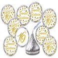 Sweet 16 Celebration Kisses Stickers, Set of 216, Perfect for Chocolate