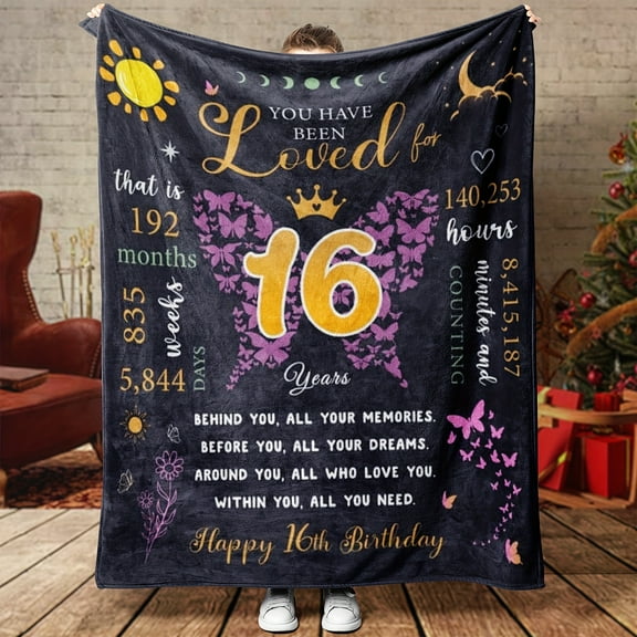 Sweet 16 Gifts For Girls 16th Birthday Gifts For Girls 16 Year Old Girl Birthday Gift Ideas 16th Birthday Decorations Happy 16th Birthday Birthday Presents For 16 Year Old Blanket Ultra