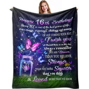 Sweet 16 Gifts for Girls, 16th Birthday Gifts for Girls, Gifts for 16 Year Old Girl, 16 Year Old Girl Birthday Gift Ideas, Sweetn Gifts for Girls, 16th Birthday Decorations Blanket