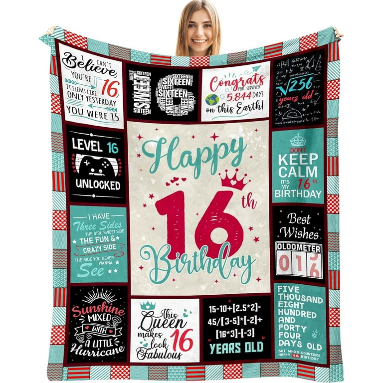 16th Birthday Gifts for Girls Boys Sweet 16 Gifts for Girls Blanket 16  Birthday Gift Ideas Blanket Gifts for 16 Year Old Girl Happy 16th Birthday