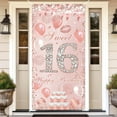 thumbnail image 1 of Sweet 16 Happy Birthday Door Banner Teal Silver 16th Birthday Decorations for Girls Sweet Sixteen Year Old Birthday Banner Photo Props Decor, 1 of 10