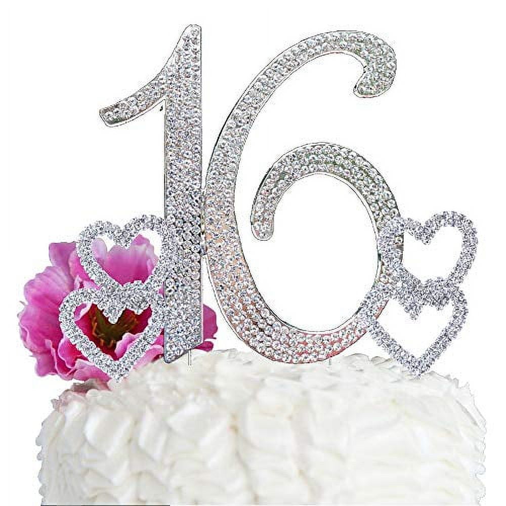 Sweet 16 Numbers Cake Topper in Crystal Rhinestones Birthday ...