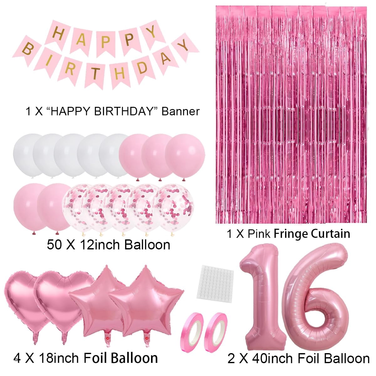 Sursurprise Sweet Sassy And Six Birthday Banner - Pink Glitter Banner For Girls 6th Birthday - View #8