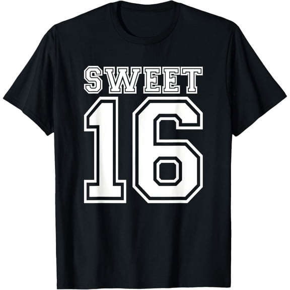 Sweet 16 birthday T-ShirtMen and women, Black T-shirt, size: Extra large