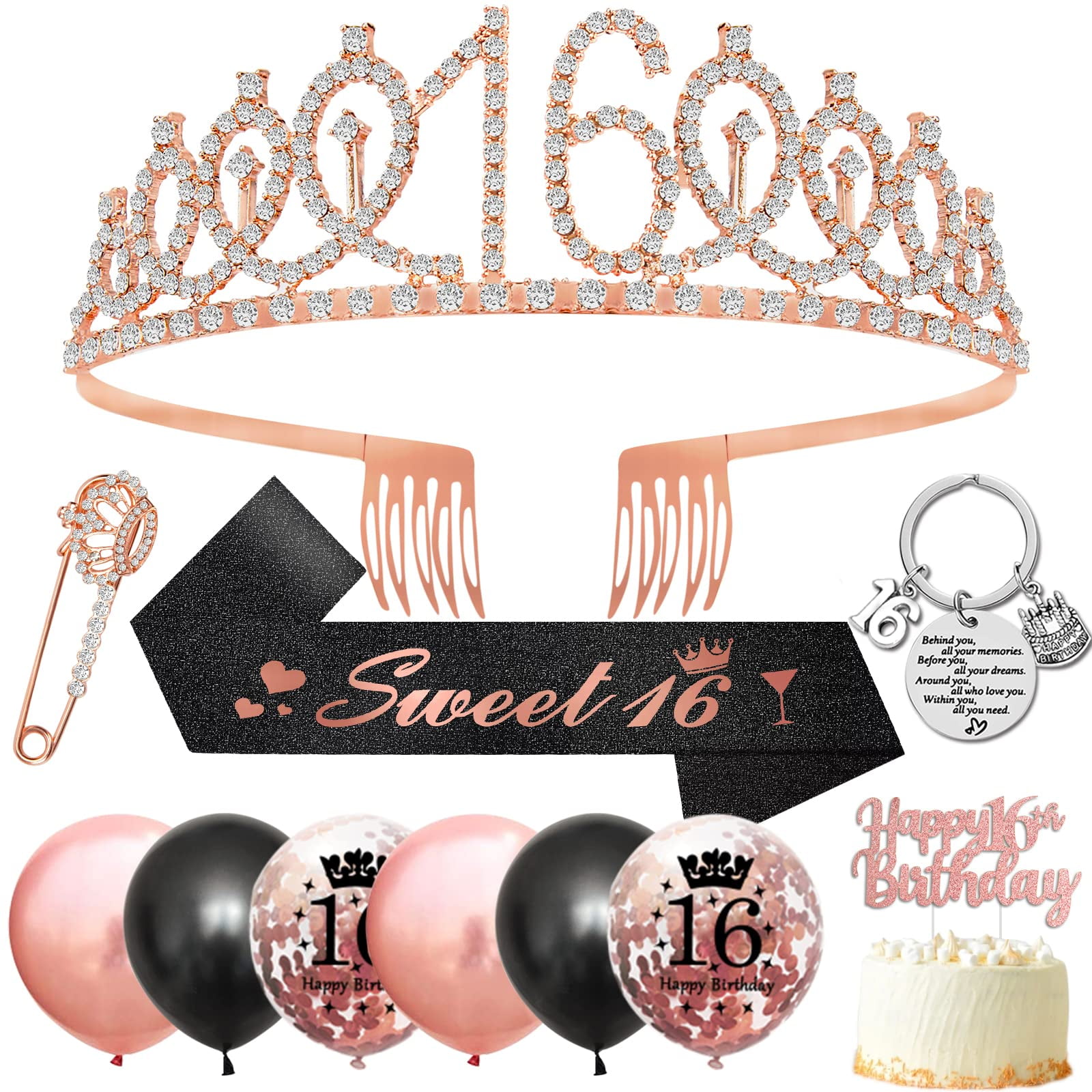 Sweet 16th Birthday Decorations Gifts Girl, Happy Birthday Party