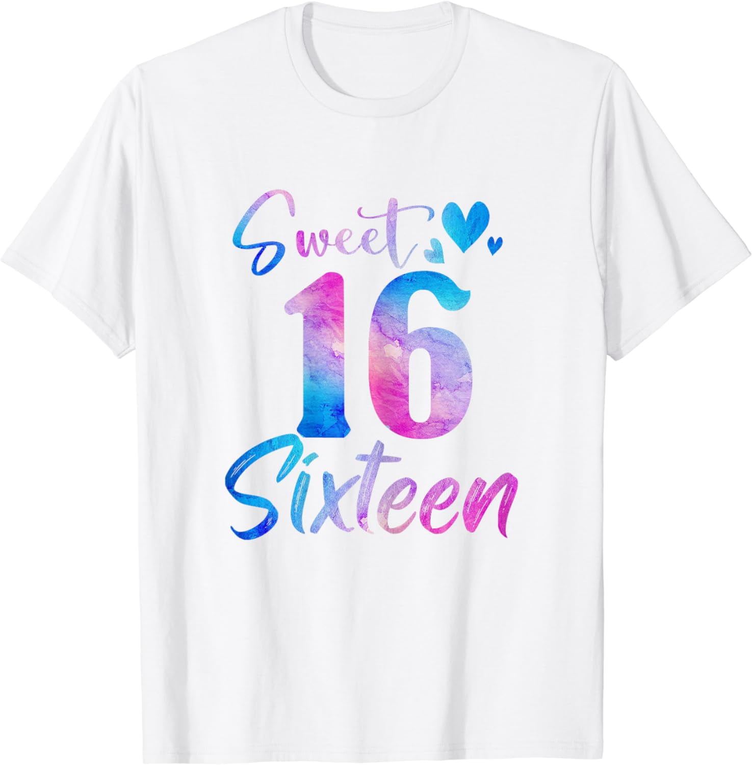 Sweet 16th Birthday Party Celebration Sixteen Years Old Girl T-Shirt ...
