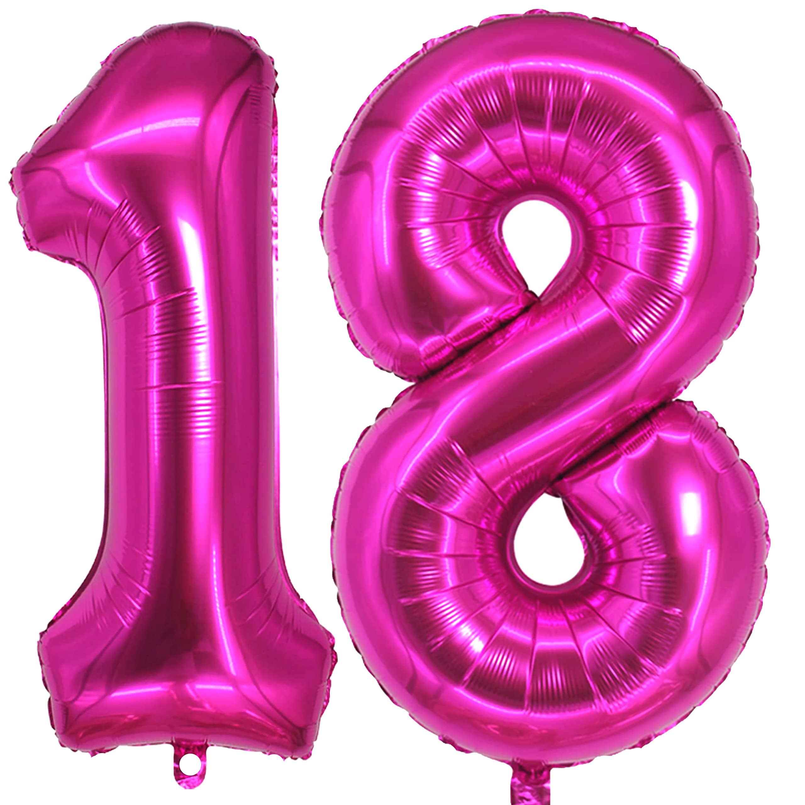 Sweet 18 Balloons Hot Pink, Number ZLK1 40 Inch 18 Pink Big Giant Jumbo ...