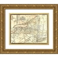 thumbnail image 1 of Sweet 24x20 Gold Ornate Wood Framed with Double Matting Museum Art Print Titled - New York Railroads - Richmond 1870, 1 of 4