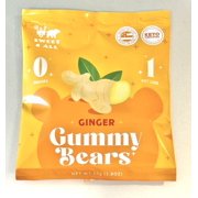 Sweet 4 All GINGER Gummy Bears Candy & Snacks - KETO, Sugar Free, All-Natural, Low Carb (1g per pack), Low Calorie (60c). 6 Packs