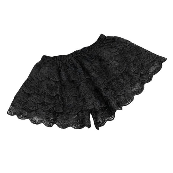 Sweet 5 Layered Ruffle Lace Frilly Cake Shorts Japanese Women Girls Casual Safety Shorts Wide Leg Pettipants Knickers