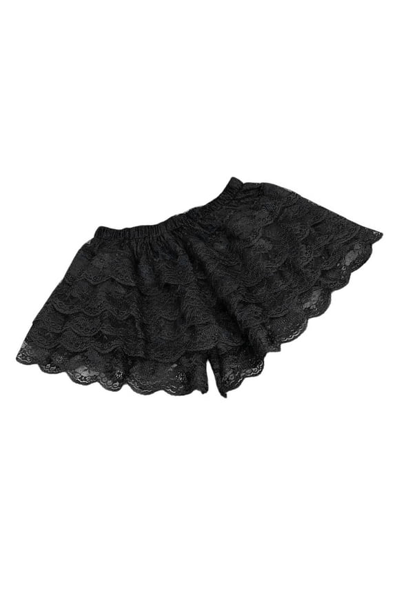 Sweet 5 Layered Ruffle Lace Frilly Cake Shorts Japanese Women Girls Casual Safety Shorts Wide Leg Pettipants Knickers
