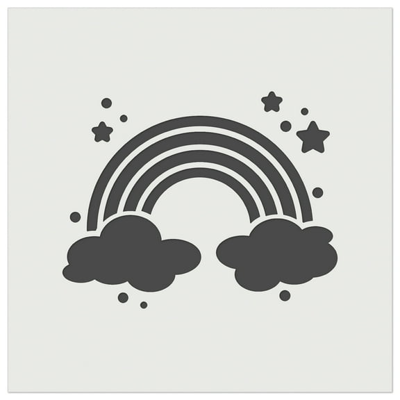 Sweet Adorable Magical Rainbow DIY Cookie Wall Craft Stencil - 4.5 Inch
