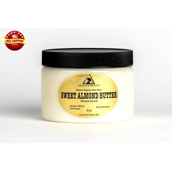 Sweet Almond Butter Organic Cold Pressed Fresh Pure 12 oz