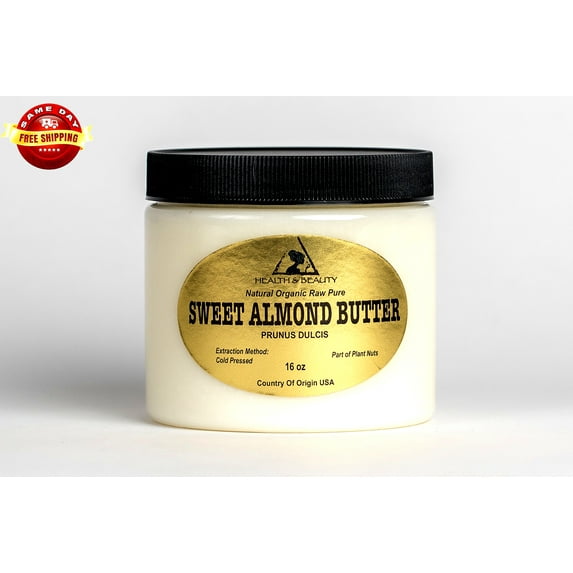 Sweet Almond Butter Organic Cold Pressed Fresh Pure 64 oz, 4 LB