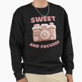 thumbnail image 1 of Sweet And Focused Cute Gingerbread Retro Vintage Funny Graphic Aesthetic Unisex Sweatshirt G33606, Up to Size 5XL, 1 of 2