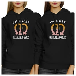 Too Lazy Sloth BFF Hoodies Cute Best Friends Hooded Pullover Fleece