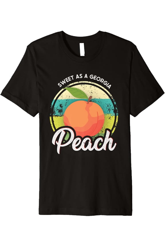 Sweet As A Georgia Peach Funny GA Peach State Premium T-Shirt