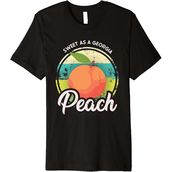 Sweet As A Georgia Peach Funny GA Peach State Premium T-Shirt