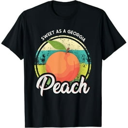 Sweet As A Georgia Peach T Shirt With Bright Peach Graphic Sweet As A Georgia Peach T Shirt With Bright Peach Graphic