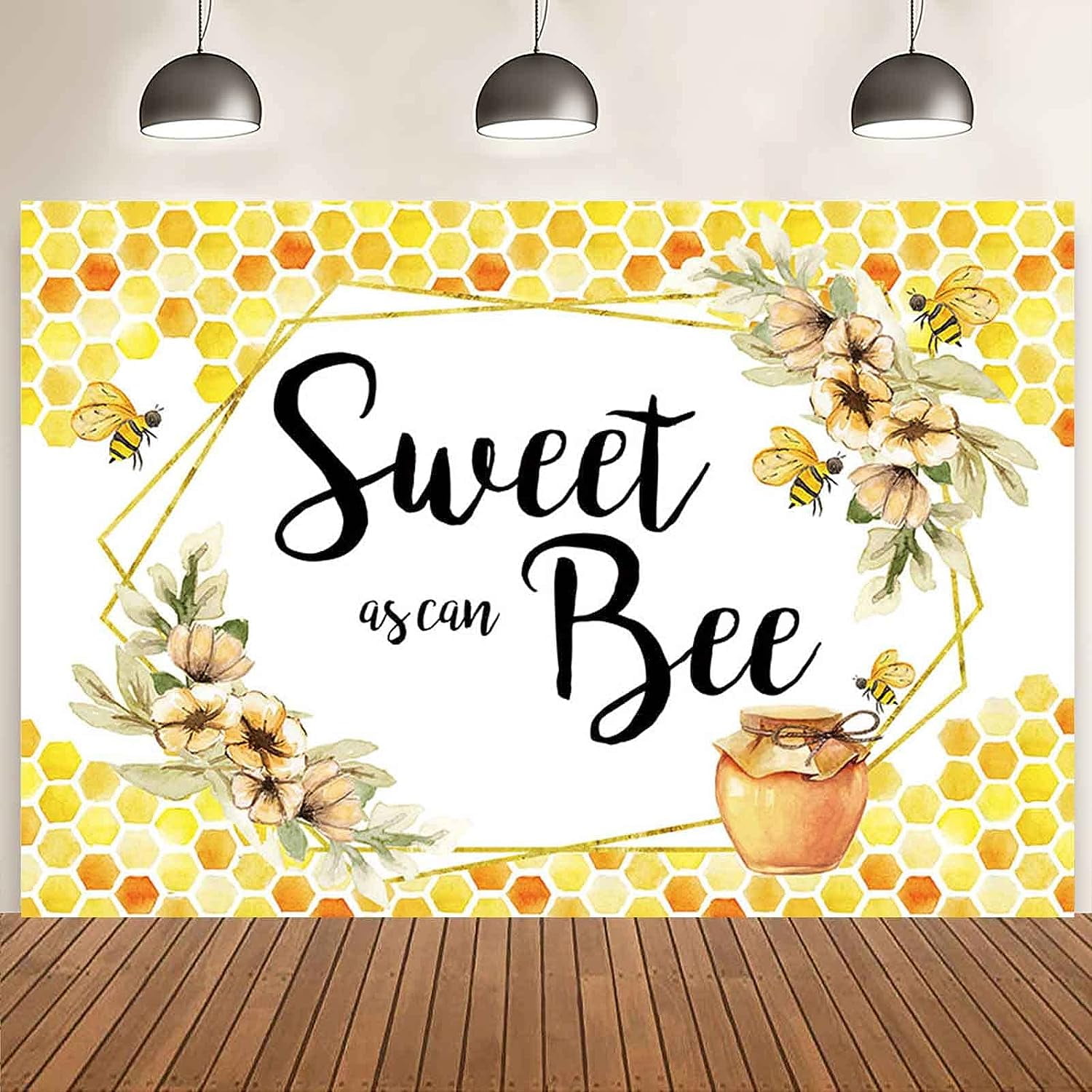 Avezano Sweet As Can Bee Baby Shower Backdrop - View #5